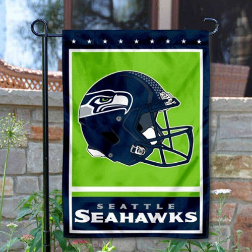 Seattle Seahawks Double-Sided Garden Flag 003 (Pls Check Description For Details)